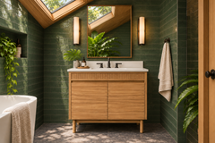 Kayla 30 in. Single Sink Teak Wood Bathroom Vanity