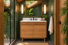 Kayla 36 in. Single Sink Teak Wood Bathroom Vanity