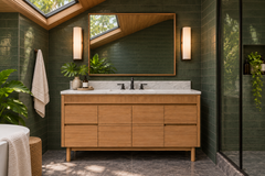 Kayla 48 in. Single Sink Teak Wood Bathroom Vanity