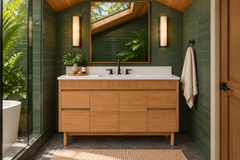Kayla 48 in. Single Sink Teak Wood Bathroom Vanity