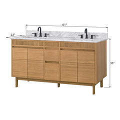 Kayla 60 in. Double Sink Bathroom Vanity