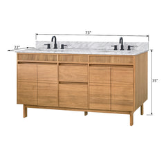Kayla 72 in. Double Sink Bathroom Vanity