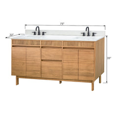 Kayla 72 in. Double Sink Bathroom Vanity