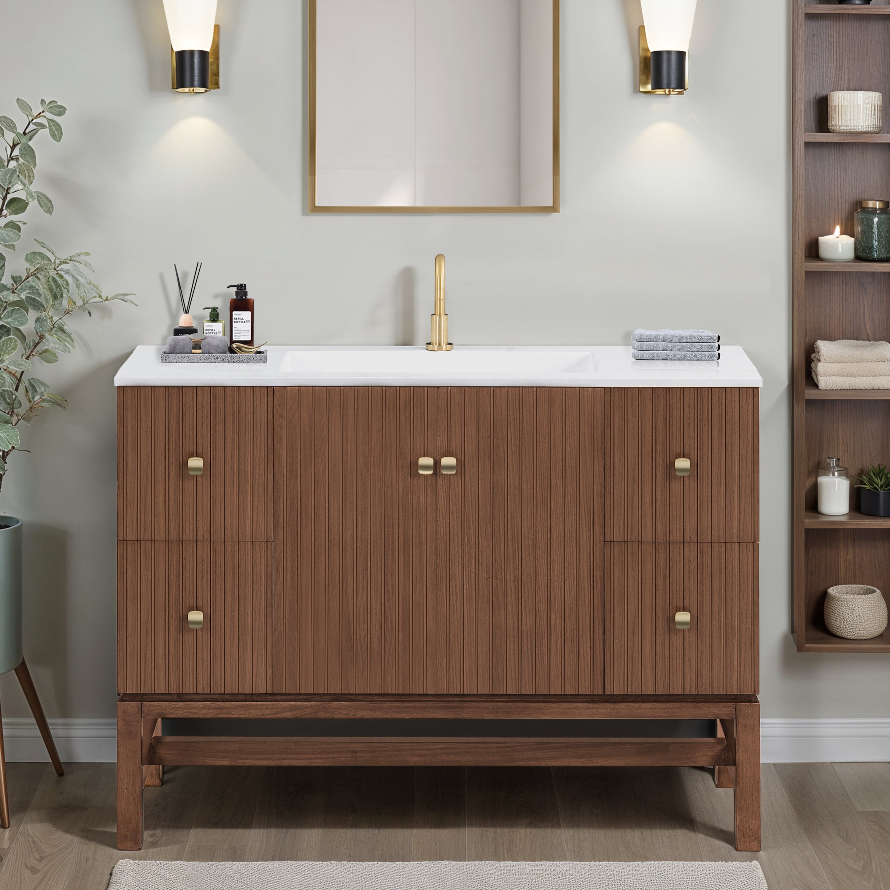 Kenzo 47 in. Single Sink Bathroom Vanity with Dual Mount Option