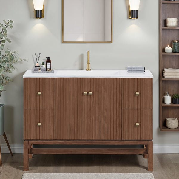 Kenzo 47 in. Single Sink Bathroom Vanity with Dual Mount Option