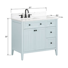 Layla 36 in. Left-Offset Single Sink Bathroom Vanity
