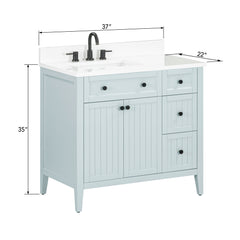 Layla 36 in. Left-Offset Single Sink Bathroom Vanity