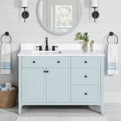 Layla 48 in. Left-Offset Single Sink Bathroom Vanity
