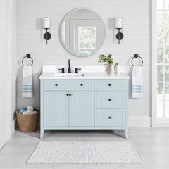 Layla 48 in. Left-Offset Single Sink Bathroom Vanity