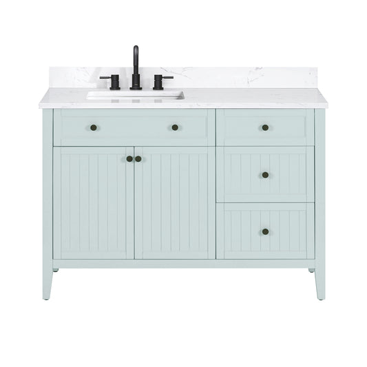 Layla 48 in. Left-Offset Single Sink Bathroom Vanity