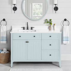 Layla 48 in. Left-Offset Single Sink Bathroom Vanity