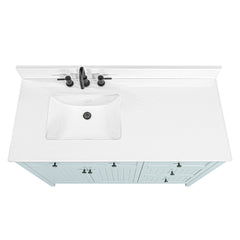 Layla 48 in. Left-Offset Single Sink Bathroom Vanity