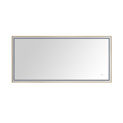 59 in. LED Bathroom Mirror with Stainless Steel Metal Frame