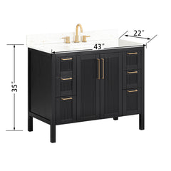 Luka 42 in. Single Sink Bathroom Vanity