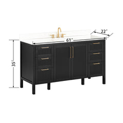Luka 60 in. Single Sink Bathroom Vanity