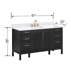 Luka 60 in. Single Sink Bathroom Vanity