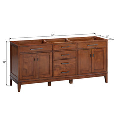 Madison 72 in. Double Sink Bathroom Vanity