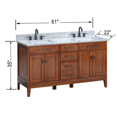 Madison 60 in. Double Sink Bathroom Vanity