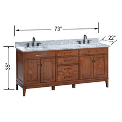 Madison 72 in. Double Sink Bathroom Vanity