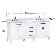Madison 72 in. Double Sink Bathroom Vanity