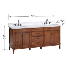 Madison 72 in. Double Sink Bathroom Vanity