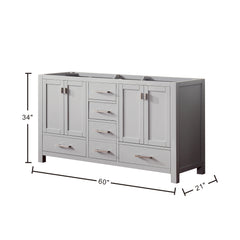 Modero 60 in. Double Sink Bathroom Vanity