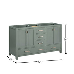 Modero 60 in. Double Sink Bathroom Vanity