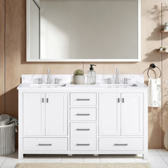 Modero 60 in. Double Sink Bathroom Vanity