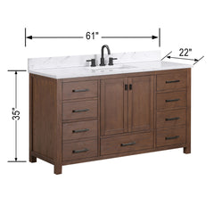 Modero 60 in. Single Sink Bathroom Vanity