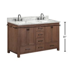 Modero 60 in. Double Sink Bathroom Vanity