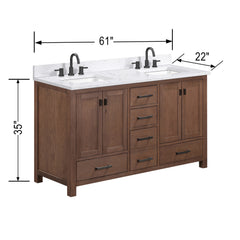 Modero 60 in. Double Sink Bathroom Vanity