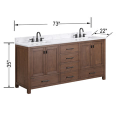 Modero 72 in. Double Sink Bathroom Vanity