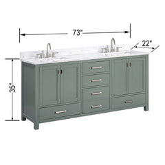 Modero 72 in. Double Sink Bathroom Vanity