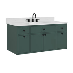 Paisley 48 in. Single Sink Wall-Hung Bathroom Vanity with Optional Base
