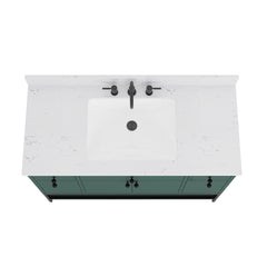 Paisley 48 in. Single Sink Wall-Hung Bathroom Vanity with Optional Base