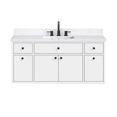Paisley 48 in. Single Sink Wall-Hung Bathroom Vanity with Optional Base