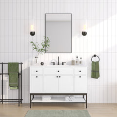 Paisley 48 in. Single Sink Wall-Hung Bathroom Vanity with Optional Base