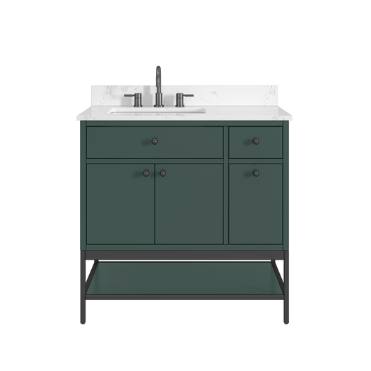 Paisley 36 in. Single Sink Wall-Hung Bathroom Vanity with Optional Base