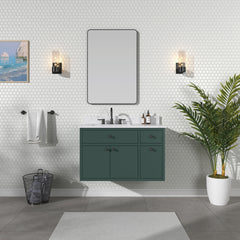 Paisley 36 in. Single Sink Wall-Hung Bathroom Vanity with Optional Base