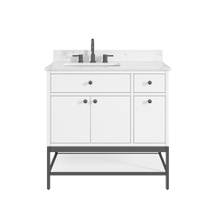 Paisley 36 in. Single Sink Wall-Hung Bathroom Vanity with Optional Base