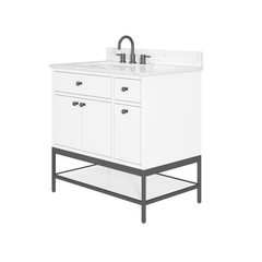 Paisley 36 in. Single Sink Wall-Hung Bathroom Vanity with Optional Base