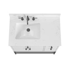 Paisley 36 in. Single Sink Wall-Hung Bathroom Vanity with Optional Base