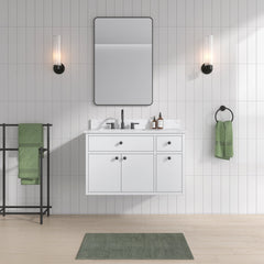 Paisley 36 in. Single Sink Wall-Hung Bathroom Vanity with Optional Base
