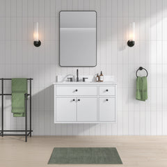 Paisley 36 in. Single Sink Wall-Hung Bathroom Vanity with Optional Base