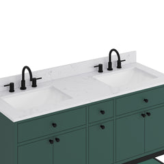 Paisley 60 in. Double Sink Wall-Hung Bathroom Vanity with Optional Base