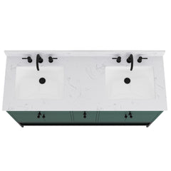 Paisley 60 in. Double Sink Wall-Hung Bathroom Vanity with Optional Base