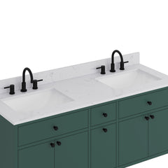 Paisley 60 in. Double Sink Bathroom Vanity with Dual Mount Option