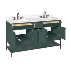 Paisley 60 in. Double Sink Wall-Hung Bathroom Vanity with Optional Base