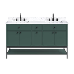 Paisley 60 in. Double Sink Wall-Hung Bathroom Vanity with Optional Base