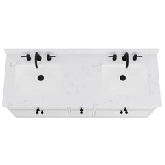 Paisley 60 in. Double Sink Bathroom Vanity with Dual Mount Option